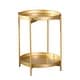 preview thumbnail 10 of 14, Adeco Side Table 2-Tier Metal Round End Table with Removable Tray - 17.5""(D)x 17.5""(W)x 20.7""(H)