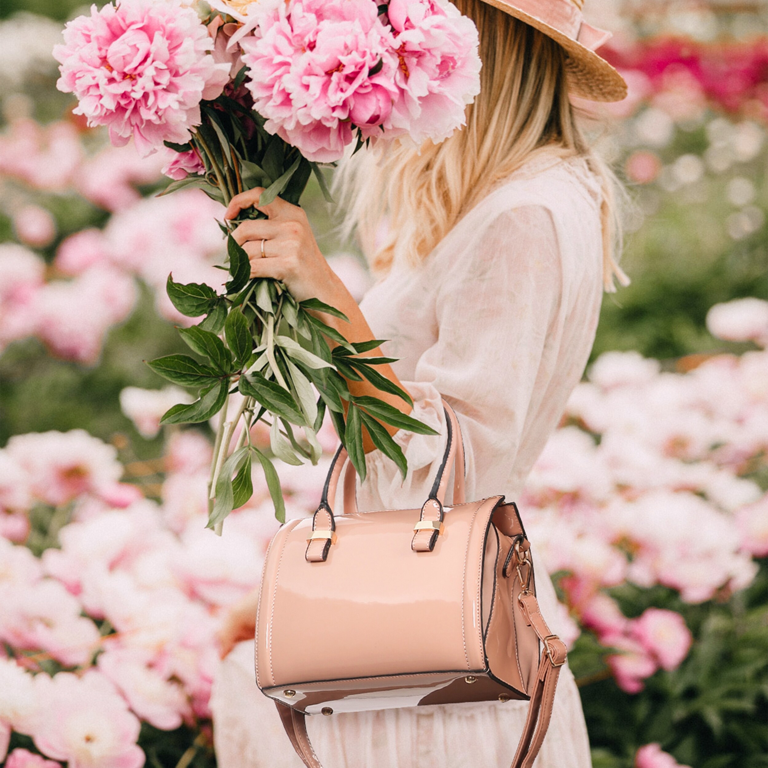 Barrel hotsell shaped handbags
