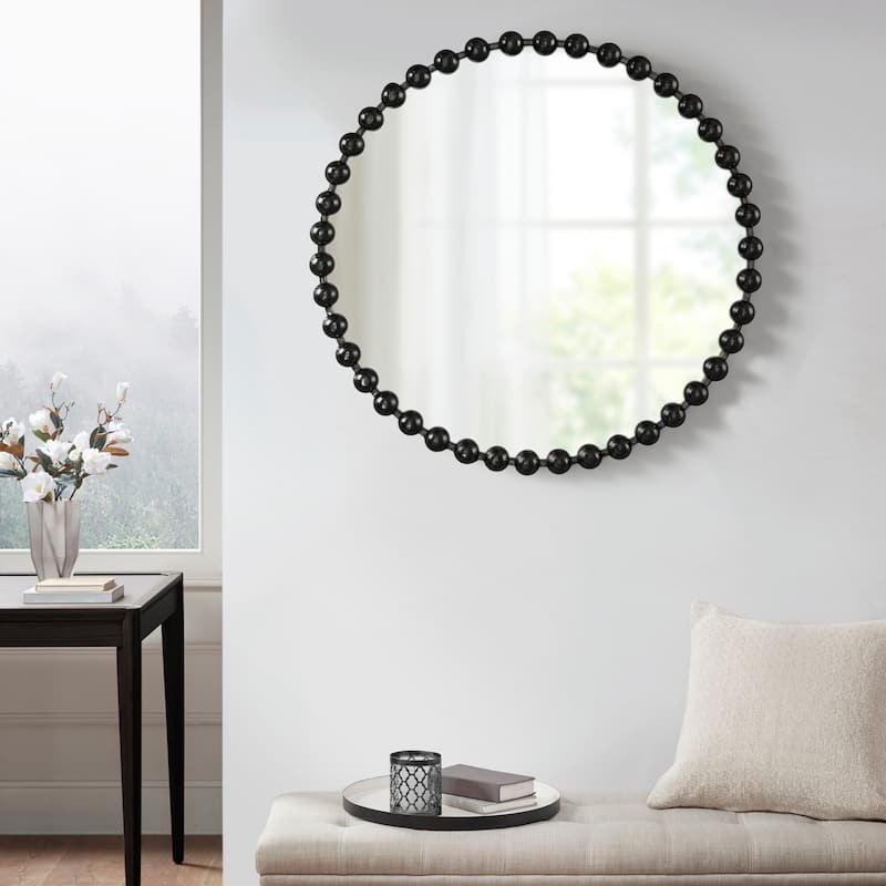 Madison Park Signature Marlowe Beaded Round Wall Mirror