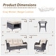 preview thumbnail 48 of 97, Gray Wicker Rattan Outdoor Patio Furniture Set Swivel Chair with Cushion