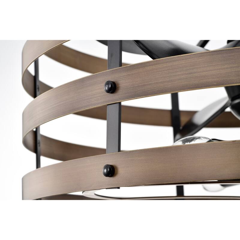 Alaina 24-inch 6 Lights 3 Blades Lighted Ceiling Fan with Remote