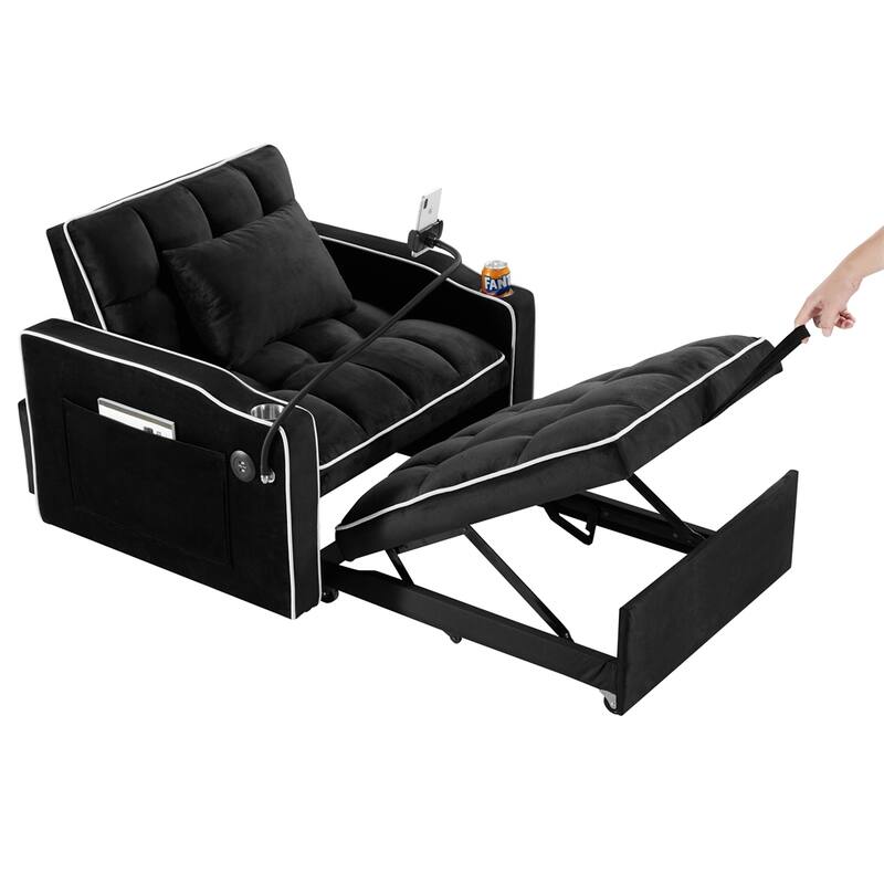 Convertible Sleeper Chair Sofa Bed Adjustable Pull Out Sleeper Chair