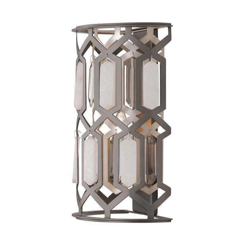 Minka Lavery 3582 Hexly 16" Tall Wall Sconce with Crystal Panel and