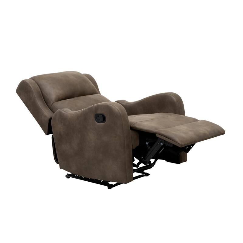 Faux Leather Manual Recliner for Living Room