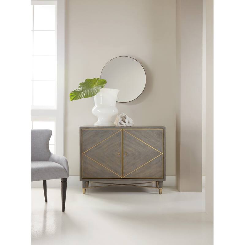 Hooker Furniture Breck 42" Wide 1 Shelf Oak and Poplar Wood Accent