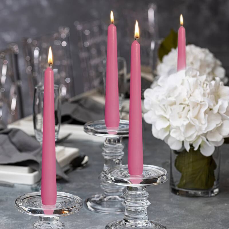 Bolsius 10 Colored Taper Candles Wedding Decorative Candles (Set Of 10