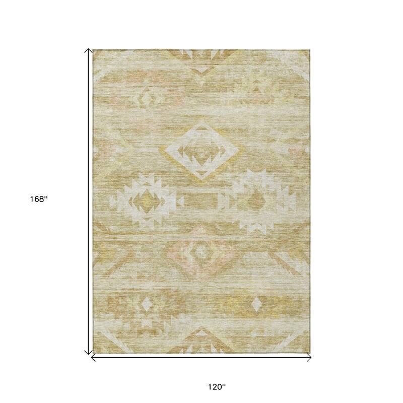 HomeRoots Southwestern Transitional Rectangle Outdoor Rug
