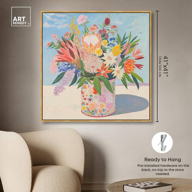 Floral Tin Canvas by Art Remedy