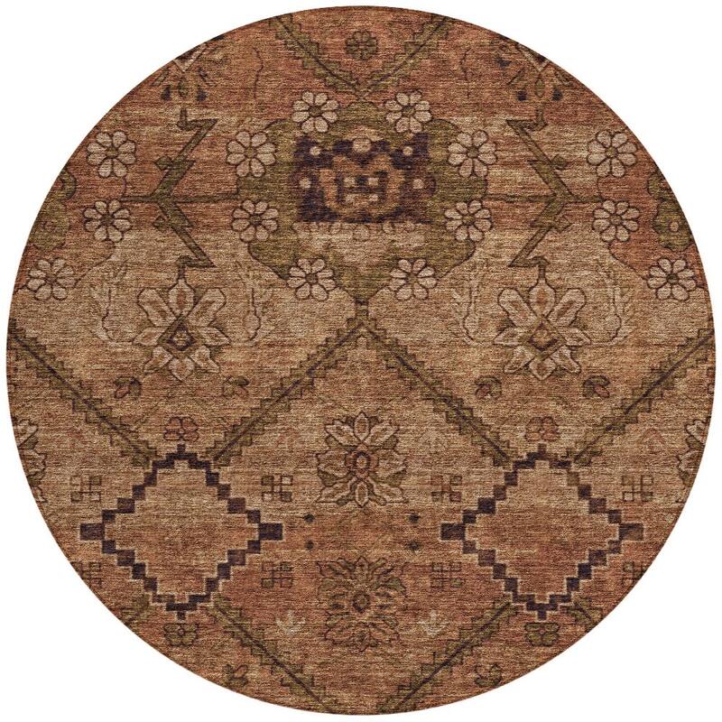 HomeRoots Floral Transitional Rectangle Outdoor Rug
