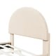 preview thumbnail 8 of 52, Twin/Full Size Velvet Bed Frame with Classic Semi-circle Shaped Headboard, Upholstered Platform Bed w/ Metal Legs for Kids Teens