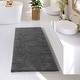 preview thumbnail 68 of 197, Hearth & Harbor Non-Slip Super Plush Chenille Bathroom Rugs Gray - Large
