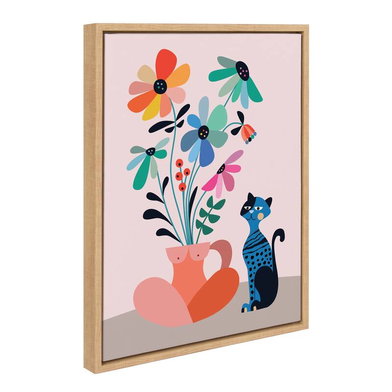 Kate and Laurel Sylvie Daisies Canvas by Rachel Lee of My Dream Wall