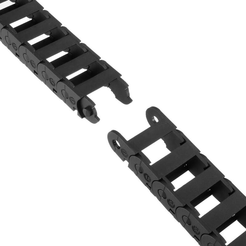 Drag Chain Cable Carrier Open Type with End Connectors 10X20mm 1M Plastic