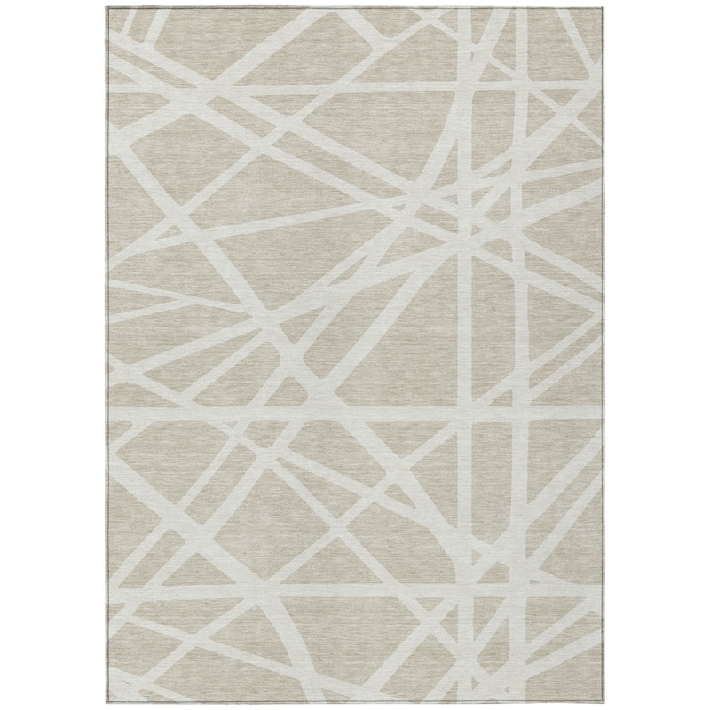 HomeRoots Geometric Transitional Rectangle Outdoor Rug