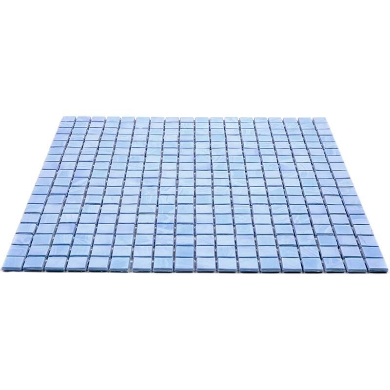 Apollo tile 12" x 12" Skosh Glossy Columbia Blue Glass Tile (18.69 sq ft/case) - 20 Pack