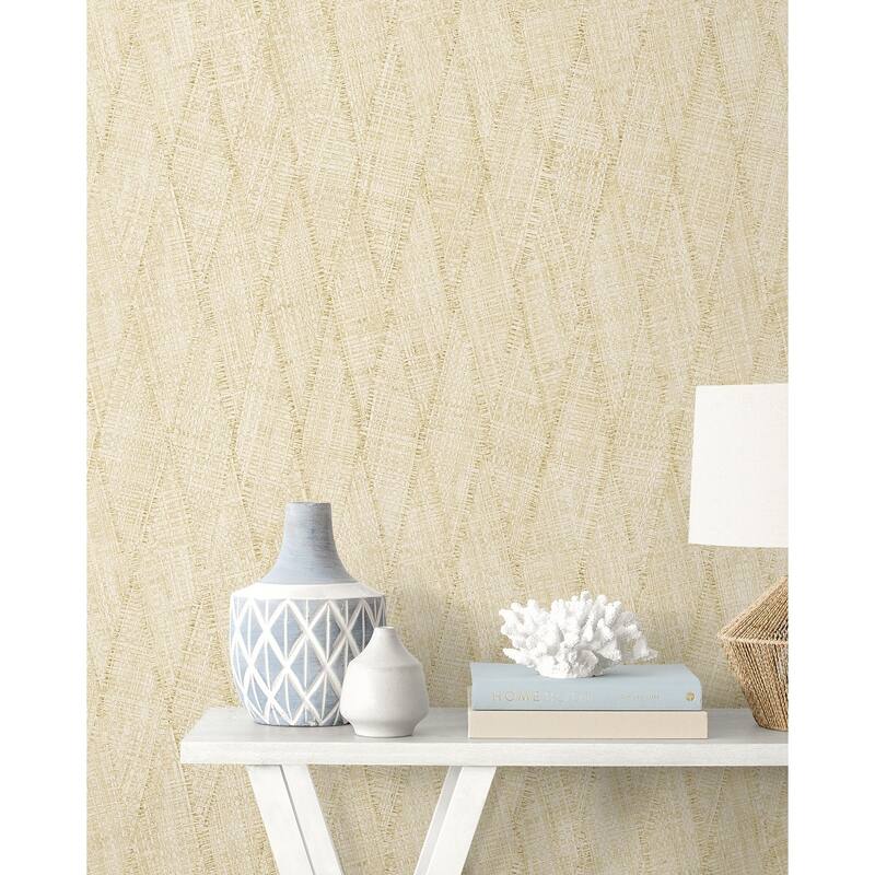 Seabrook Designs Sun Woven Embossed Vinyl Unpasted Wallpaper