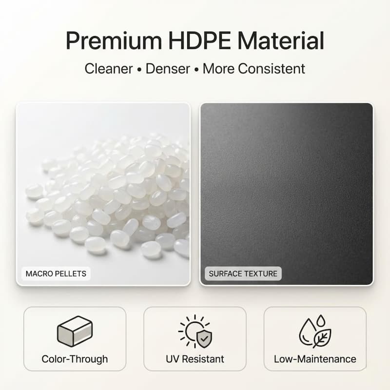 HDPE Outdoor Dining Armchairs, All-Weather Patio Chairs with Backrest & Armrests for Backyard, Deck, Porch, Garden