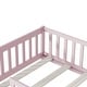 preview thumbnail 30 of 84, Montessori Twin Size Toddler Floor Bed with Fence without Door, Open-row Design Wood Frame Platform Bed with Safety Guardrails