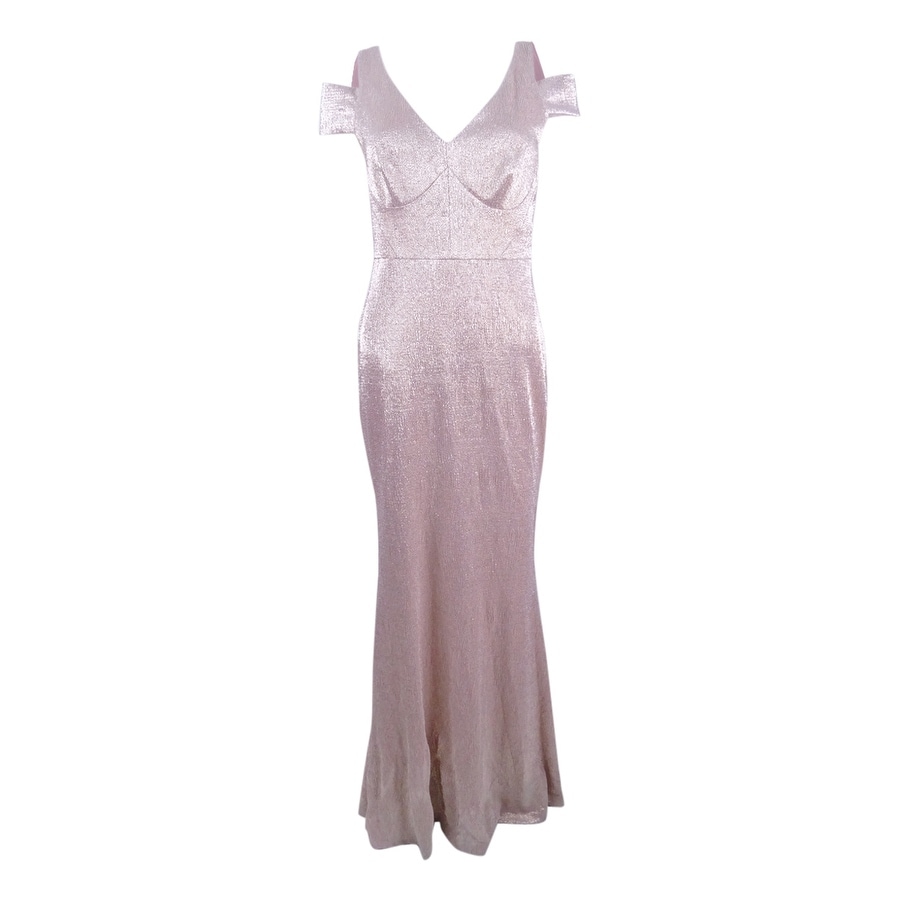 calvin klein metallic gown