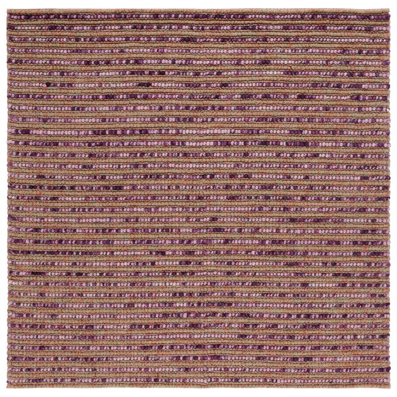SAFAVIEH Handmade Bohemian Jelisava Jute & Wool Area Rug - 6' Square - Purple/Multi