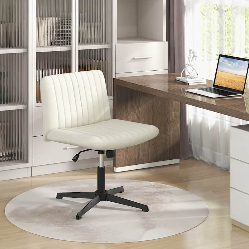 Costway Criss Cross Legged Office Chair Ergonomic Mid Back Computer - See Details