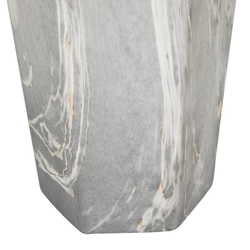 Black Ceramic Faux Marble Decorative Vase