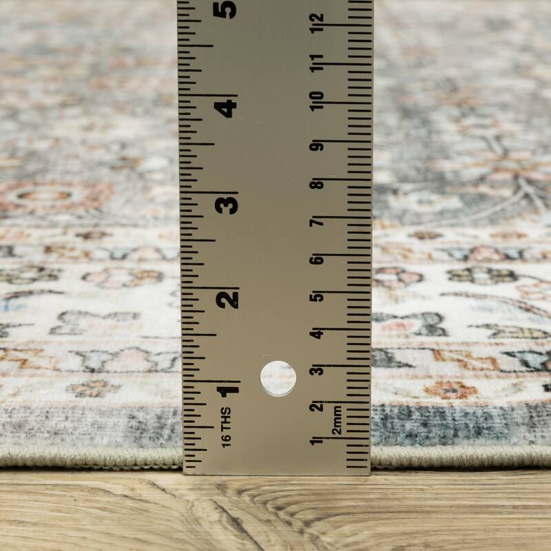 Style Haven Sunderland Bordered Traditional Machine Washable Area Rug Mat