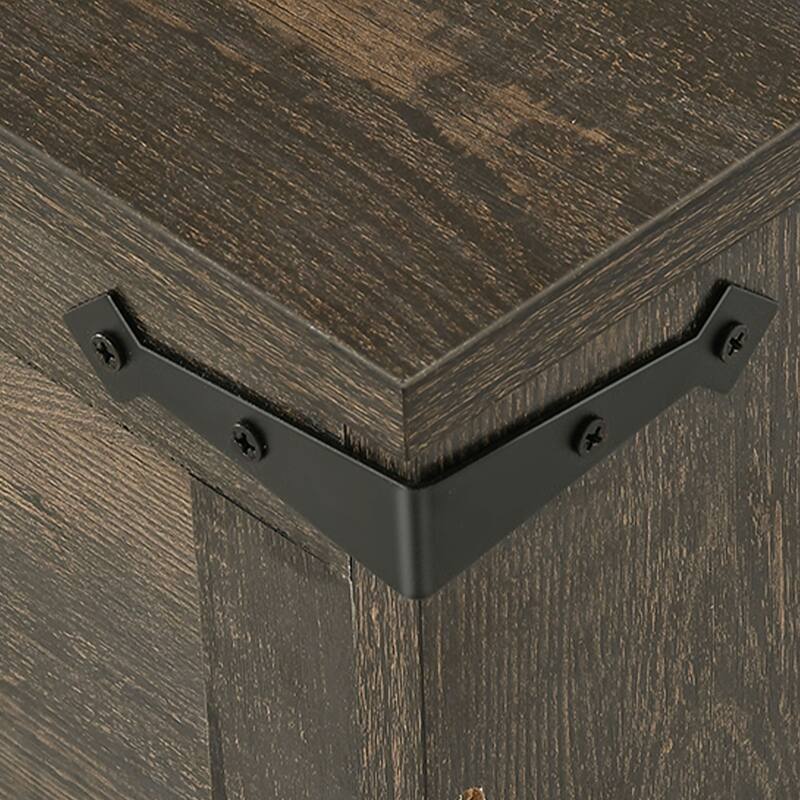Moasis Farmhouse Storage Chest Storage Bench with 2 Safety Hinges