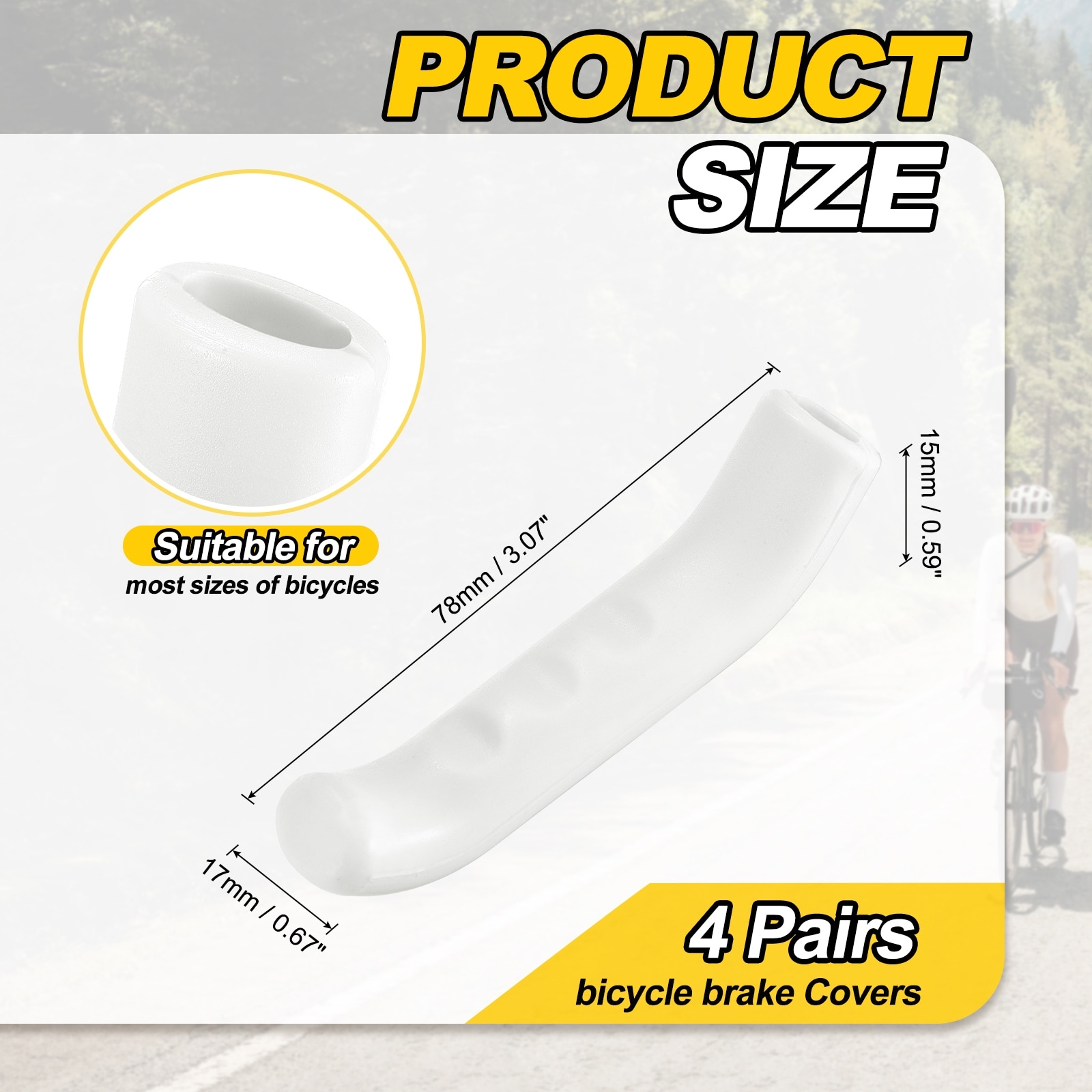 Bicycle Brake Lever Covers, Brake Grips Anti-Slip Sleeve Handle Protection Cover for (Mountain Bike/Road Bicycle)