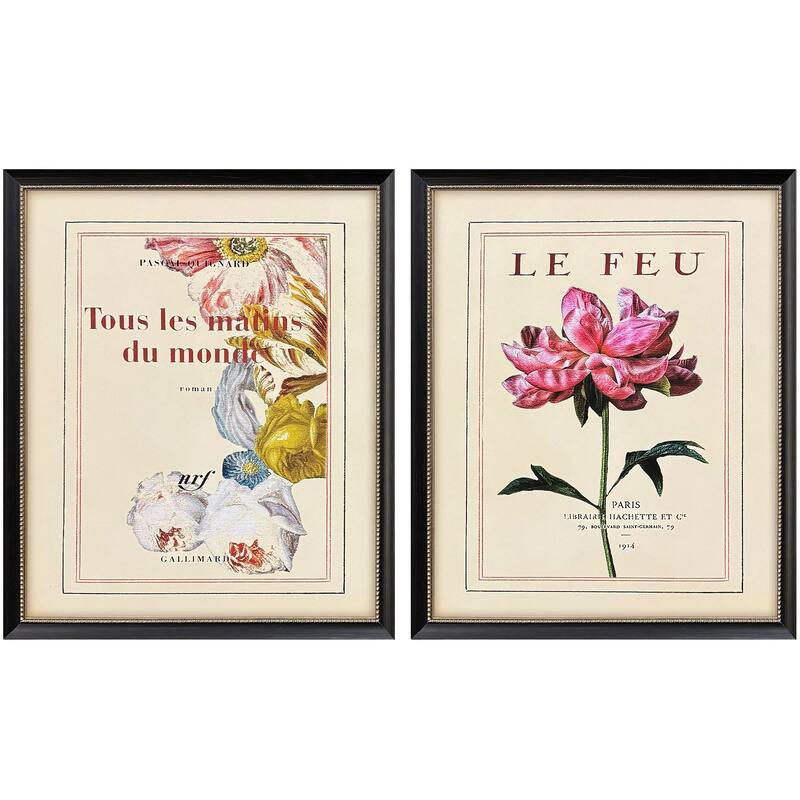 Paragon Le Fleur I Framed Art - Set of 2