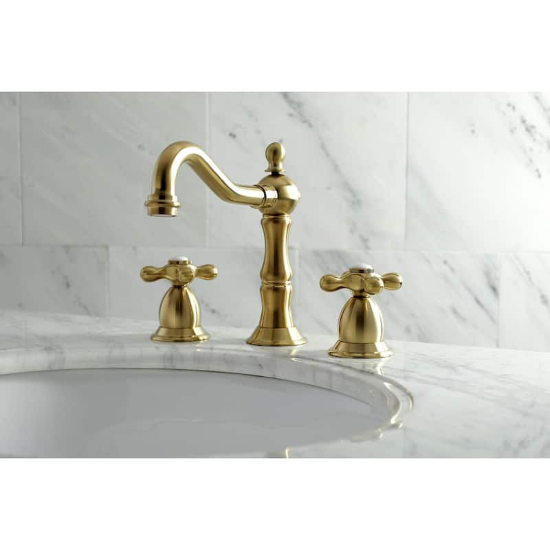 Kingston Brass Heritage 1.2 GPM Widespread Bathroom Faucet with Pop-Up
