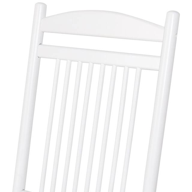 VEIKOUS Wood 3-piece Outdoor Rocking Chair and Folding Table Set