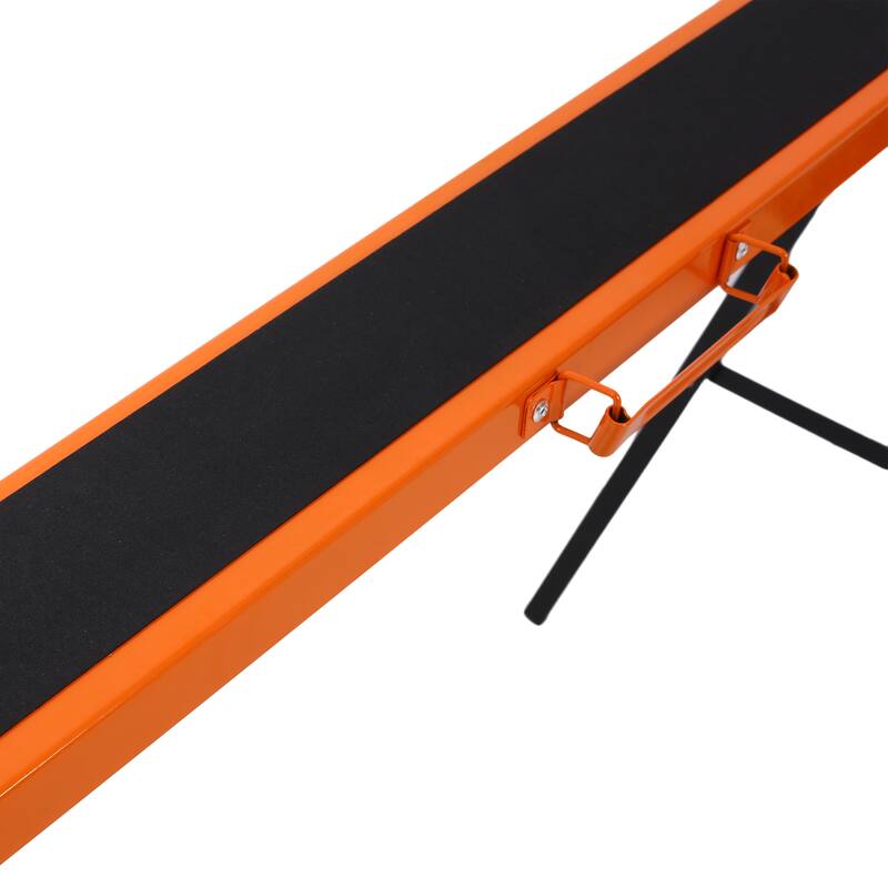 Saw Horses 2 Pack, Folding Portable Work Horse with Fast Open Legs, Convenient Handle, Heavy Duty Steel Sawhorse for Garage