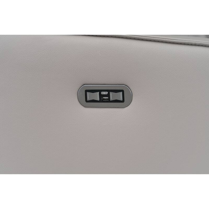 Abbyson Layton Top Grain Leather Dual Power Recliner