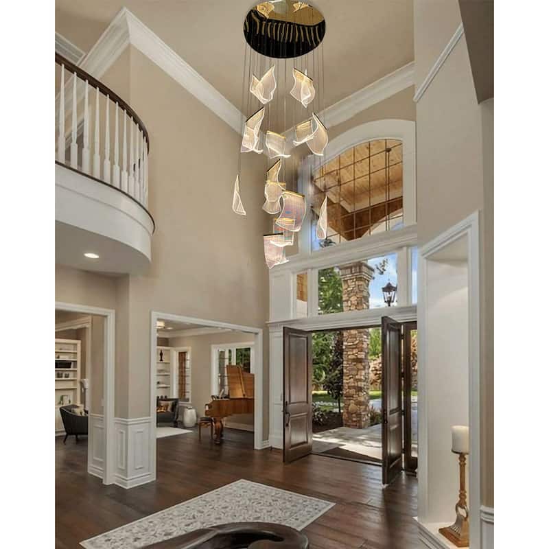 Luxury Acrylic Chandelier 31.5" Wide 16 lights LED Multi Light