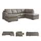 preview thumbnail 23 of 30, Signature Design by Ashley Amuleto Brown 2-Piece Sectional with Chaise - 124"W x 86"D x 40"H