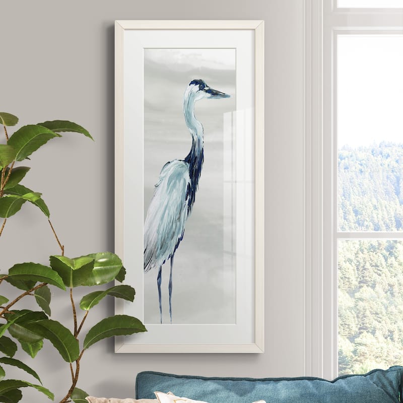 By the Sea Crane I-Premium Gallery Framed Print