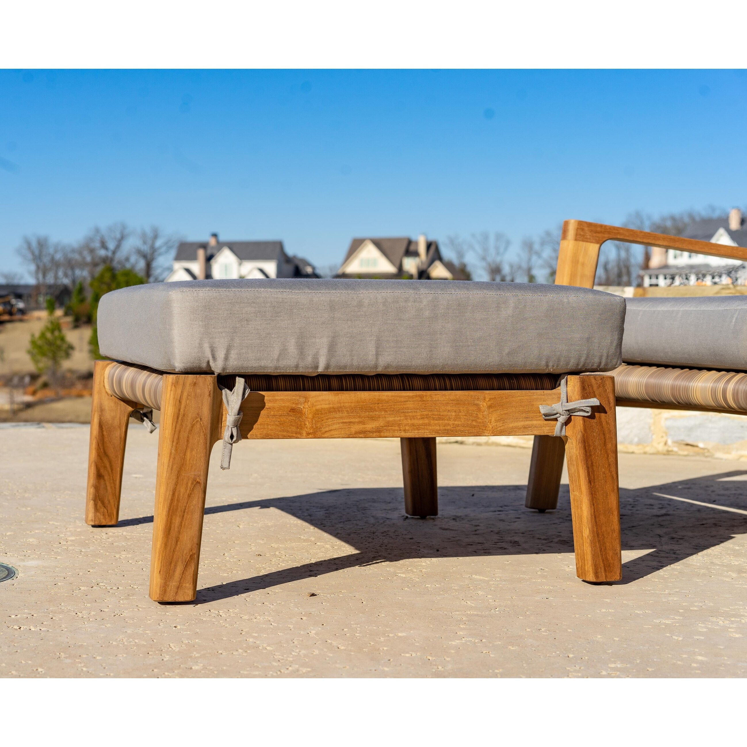 Malibu Teak Outdoor Ottoman Bed Bath Beyond 31423863