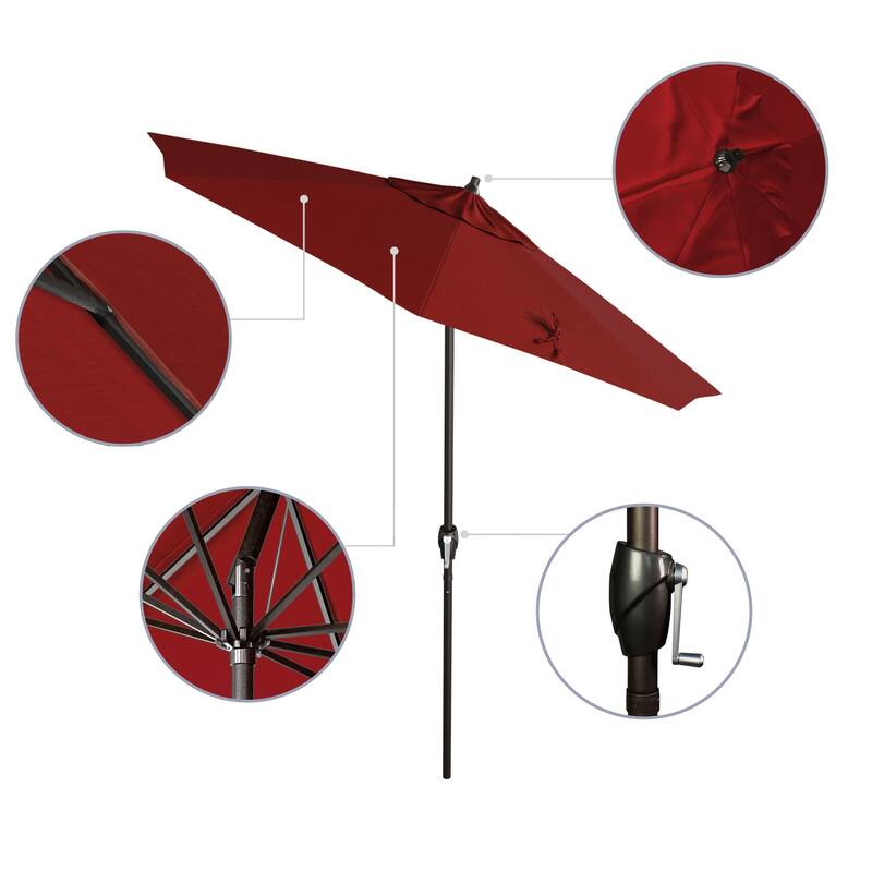 North Bend 7.5 Crank Lift Auto Tilt Patio Umbrella with Outdoor Rated Olefin Fabric by Havenside Home