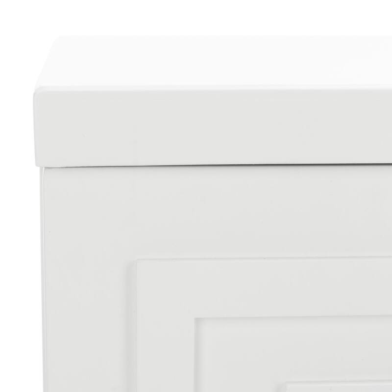 SAFAVIEH Zoey White/Gold 2-Drawer Nightstand
