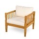 preview thumbnail 10 of 36, Christopher Knight Home Darla 4 Piece Outdoor Sleek Acacia Wood Seating Set with Water-Resistant Cushion