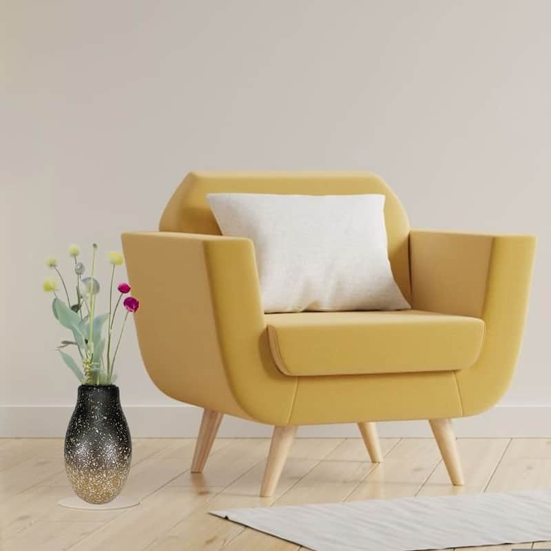 AIRA HOME Oblong Ombre Ceramic Vase Sand to Chocolate Brown