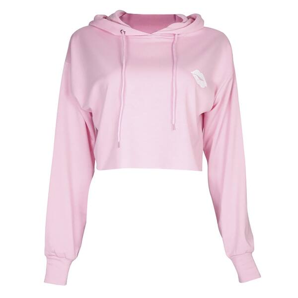 Shop Qzunique Women S Long Sleeve Print Crop Top Cute Sweatshirt