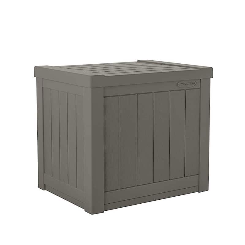 Suncast 17 x 22 Inch Resin 22-Gallon Patio Storage Deck Box, Java Brown (2 Pack)