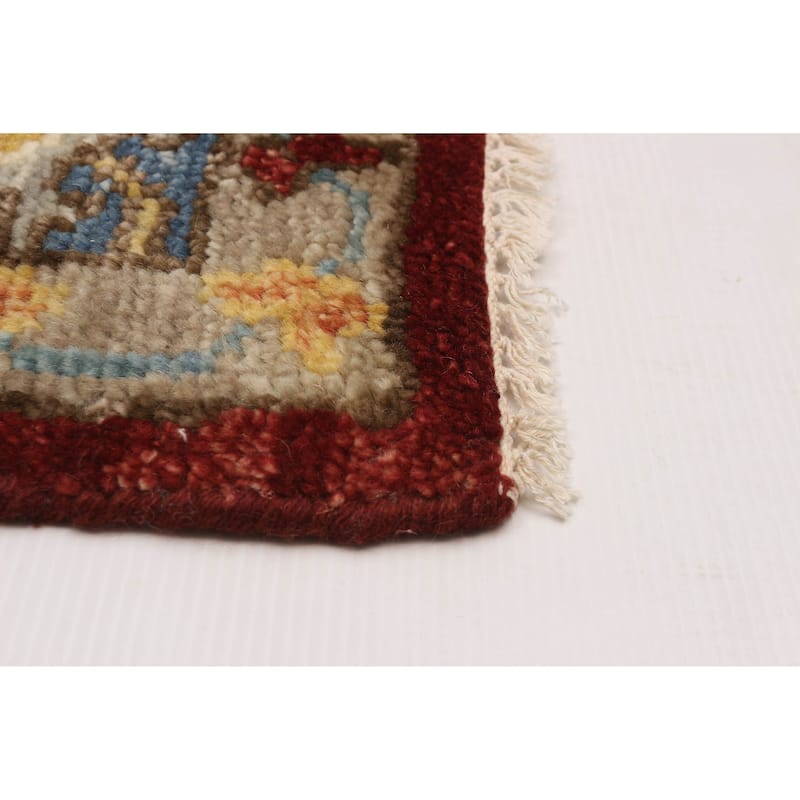 ECARPETGALLERY Hand-knotted Jules Serapi Dark Red Wool Rug - 7'9 x 9'10