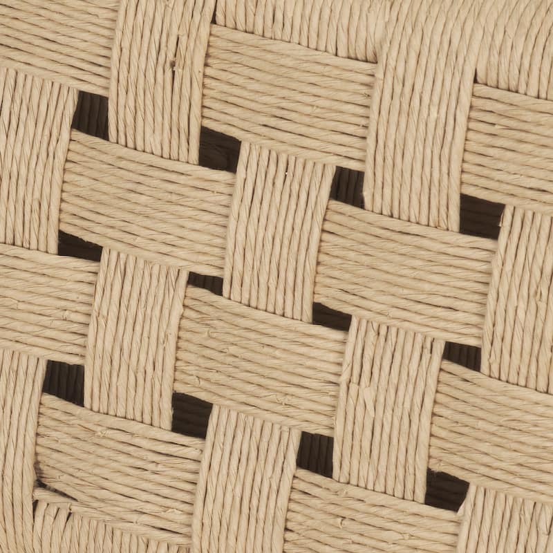 Brinley Woven Paper Rope w/ Brown Wood Frame Counter Stool - 19.0L x 21.0W x 39.0H