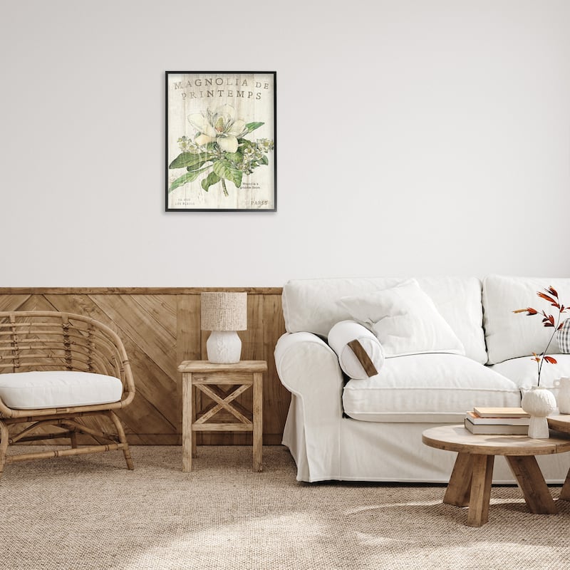 Stupell French Magnolias In Spring Framed Giclee Texture Art