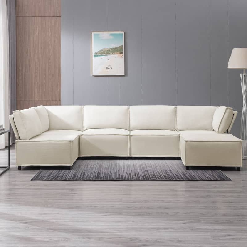 Mixoy Convertible Modular Sleeper Couch with Ottoman