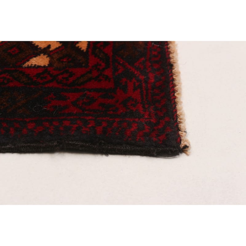 Teimani Red Rug 3'7" x 6'3" - 3'7 x 6'3