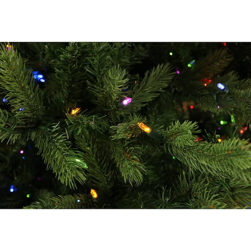 Fraser Hill Farm 9' Pine Christmas Tree, Multicolor LED